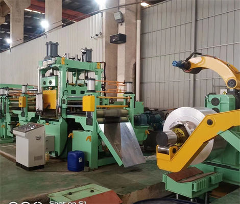 High Precision Automatic Rotary Shear Cut To Length Line 0.3-3 X 1250