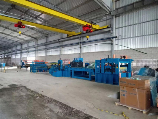Double Slitter Heads Coil to Coil Steel Slitting Recoiling Line For CR Carbon Steel Sheet