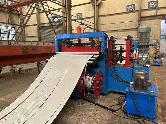Compact Ecomonic GI PPGI Steel Slitting Machine For Light Gauge 0.3-1.2 X 1250