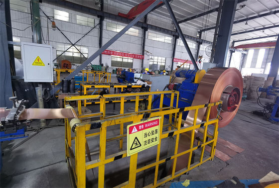 CR Copper Brass coil sheet Slitting Line Machine after cold rolling 0.2 -2.0 X 600