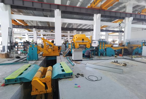 Uncoiling Leveling Laser Cutting Blanking Line For High Tensile Steel Stainless Steel Aluminum Sheets